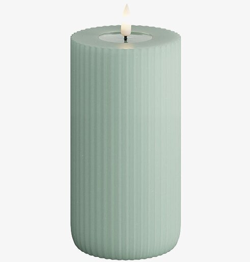 Solid Stripe Candle Salvia 15cm från Deluxe Homeart
