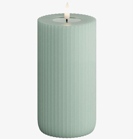 Solid Stripe Candle Salvia 15cm från Deluxe Homeart