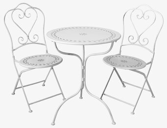 Caféset Antique Creme från Chic Antique med bord och stolar