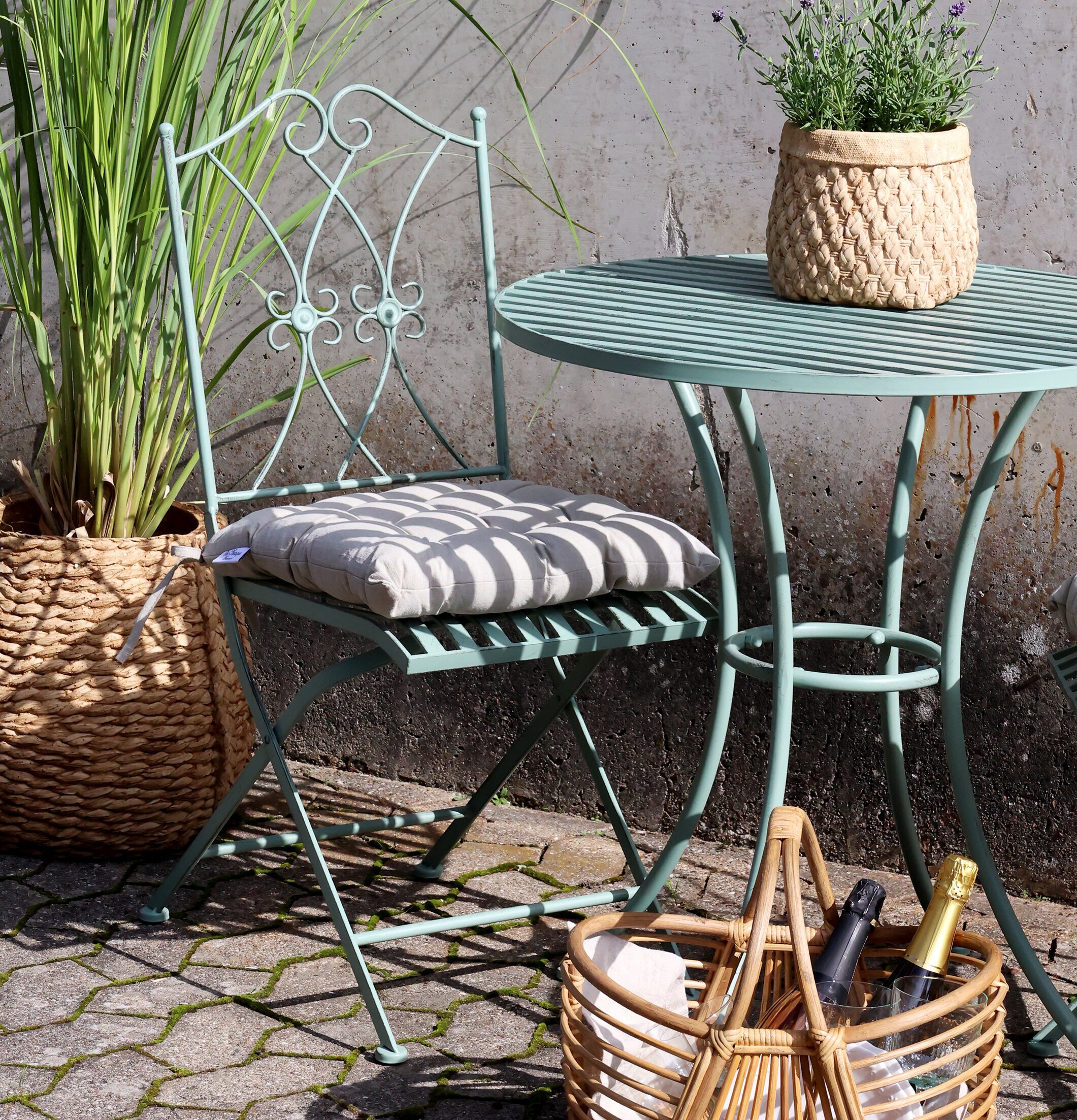 Caféstol 2-Pack Antique Verte från Chic Antique i trädgård