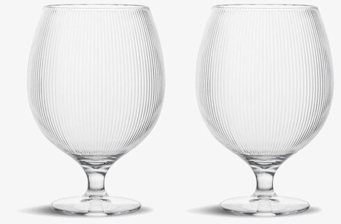 Billi Ölglas 2-pack från Sagaform med elegant räfflad design