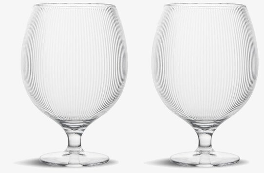 Billi Ölglas 2-pack från Sagaform med elegant räfflad design