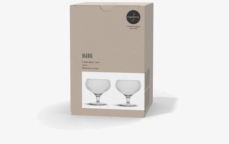 Billi Champagnekupa 2-pack från Sagaform i beige förpackning