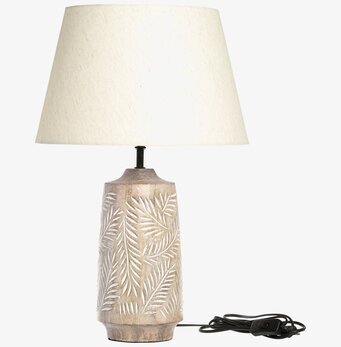 Bordslampa Med Linneskärm från Chic Antique i rustik stil