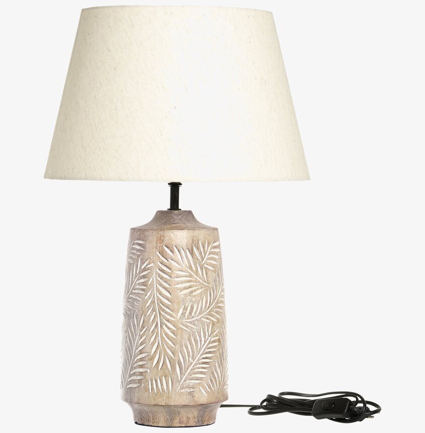 Bordslampa Med Linneskärm från Chic Antique i rustik stil