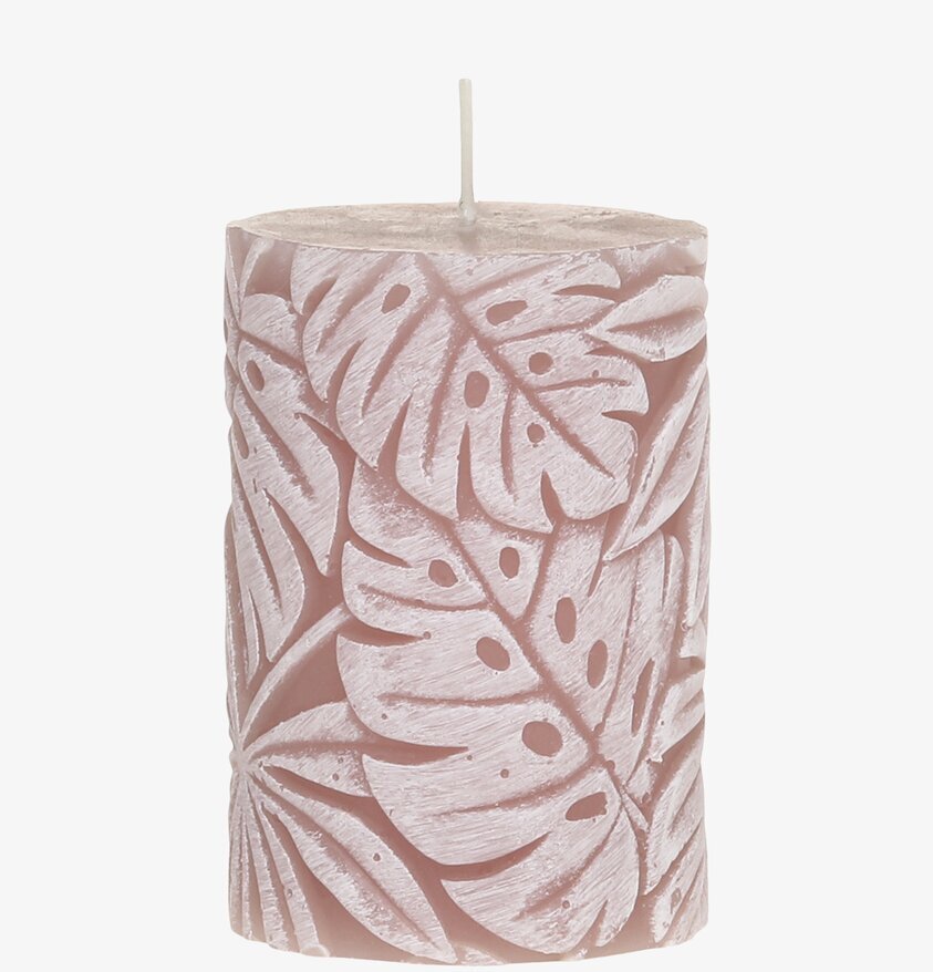 Blockljus Med Bladmönster från Chic Antique på vit bakgrund