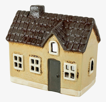 Bild av dekorativ ljuslykta i form av ett litet hus