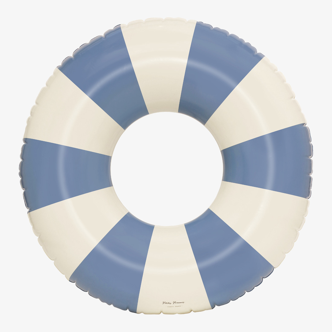 Badring Denim - Petites Pommes 120cm, blåvit randig design