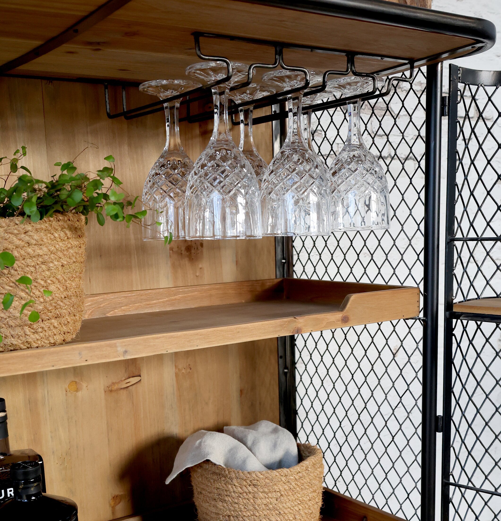 Barskåp/Serveringsvagn Antiksvart från Chic Antique