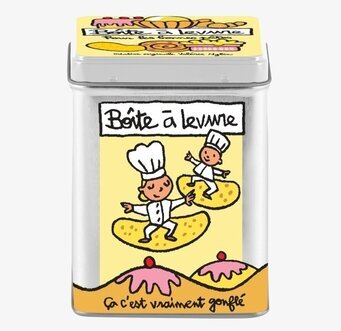 Foto av färgglad och lekfull plåtburk för köket