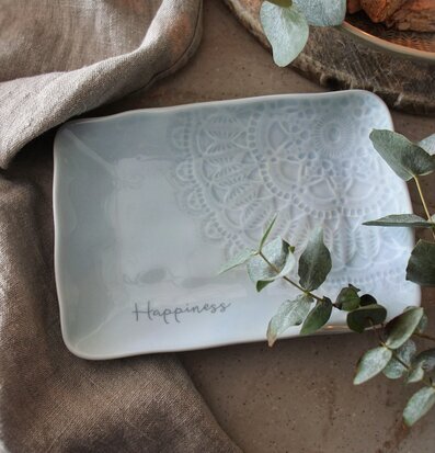 Assiett/Fat Happiness Ocean från Majas Cottage på marmor