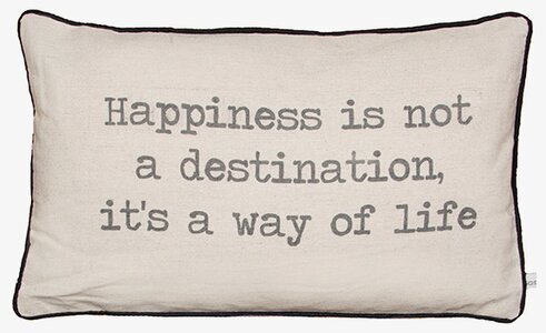 Kudde - Happiness Is Not A Destination från Sass & Belle