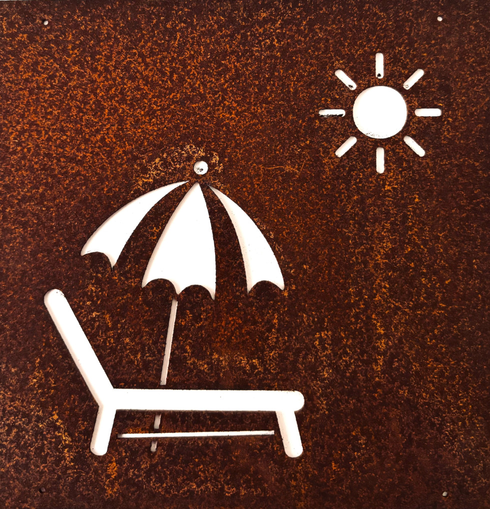 Skylt Sommar & Semester (armeringsnät) från Lind Decoration