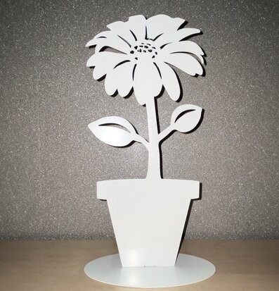 Tusensköna På Fot Vit från Lind Decoration på grå bakgrund