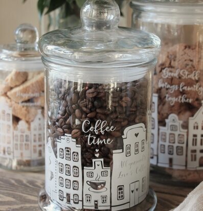 Glasburk - Coffee Jar från Majas Cottage på rustikt träbord