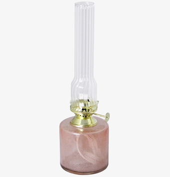 Fotogenlampa Elvira Rosa Liten från Strömshaga, rosa glas