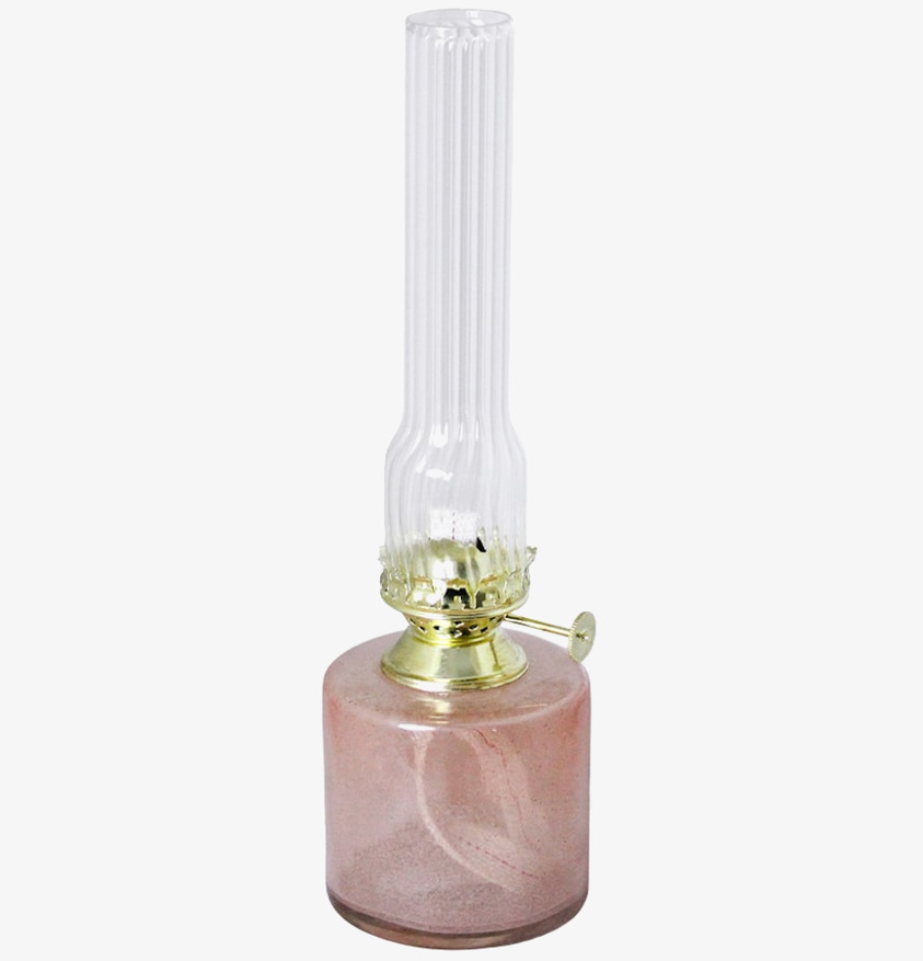 Fotogenlampa Elvira Rosa Liten från Strömshaga, rosa glas