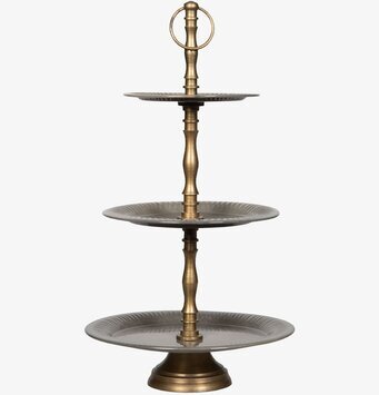 Våningsfat Rand Greige från A Lot Decoration, tre våningar