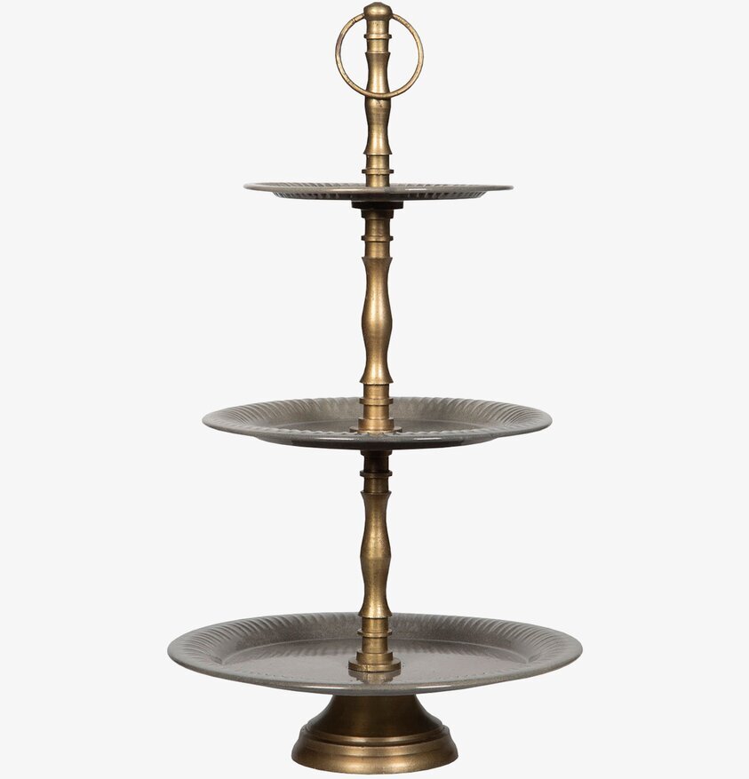 Våningsfat Rand Greige från A Lot Decoration, tre våningar