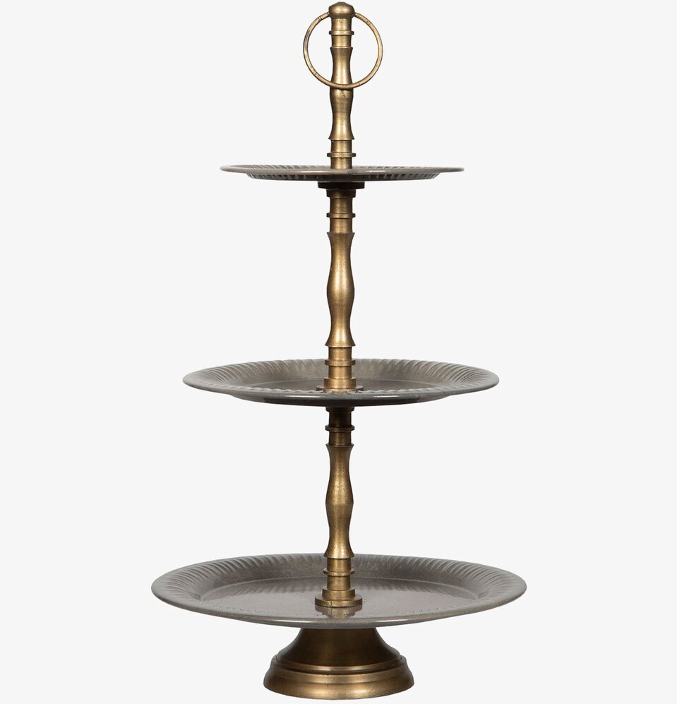 Våningsfat Rand Greige från A Lot Decoration, tre våningar