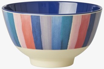 Liten Skål N.Y. Stripes Print från Rice med färgglada ränder