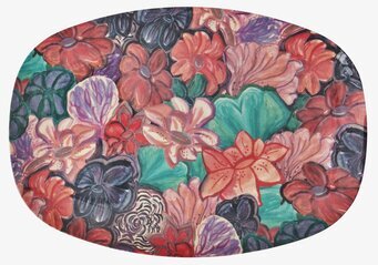 Tallrik Forest Flower Print från Rice med blommigt mönster