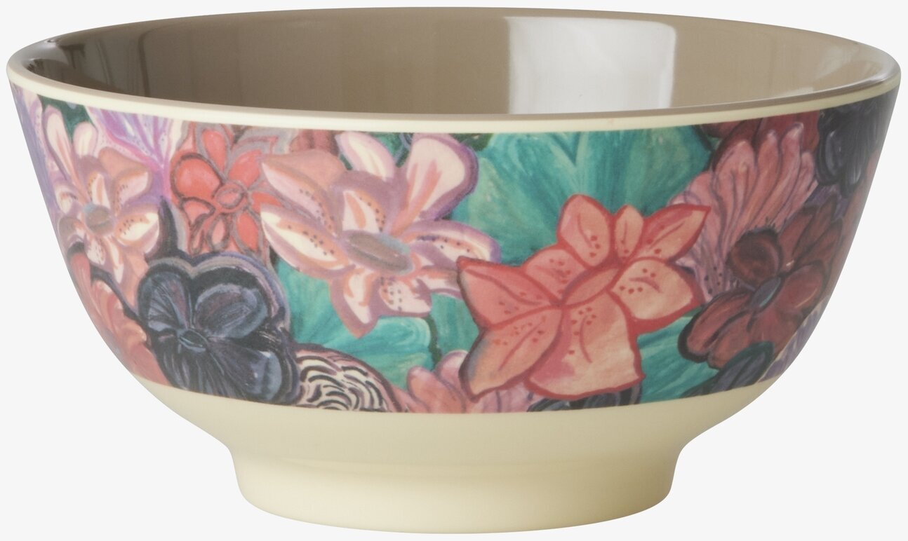 Skål Forest Flower Print från Rice med färgglada blommor