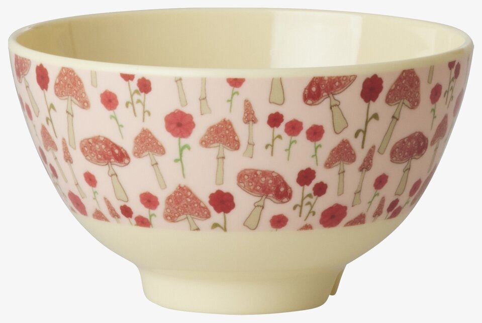 Liten Skål Pink Happy Forest Print från Rice med skogsmotiv