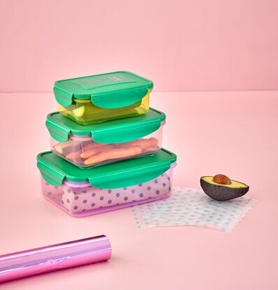 Plastburkar Med Lock - 3-Pack från Rice i köksmiljö