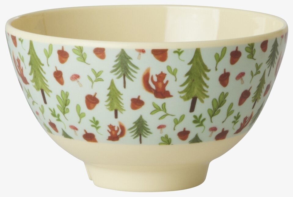 Liten Skål Blue Happy Forest Print från Rice med naturmotiv