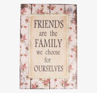 Tavla - Friends Are The Family från Sass & Belle