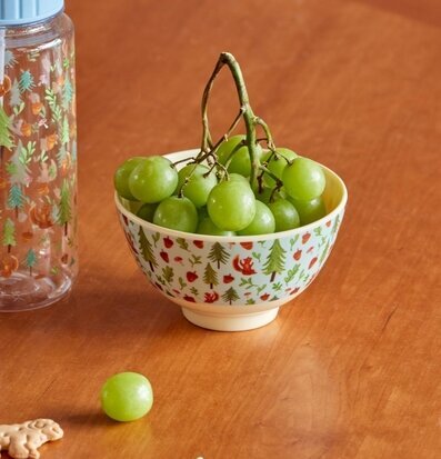 Liten Skål Blue Happy Forest Print från Rice med druvor