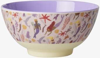Skål Mermaid Print från Rice med färgglatt undervattensmotiv