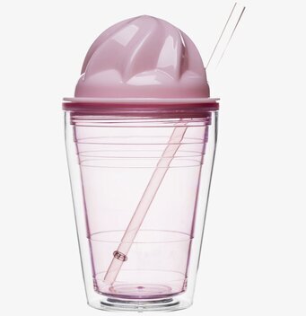 Sweet Milkshake Rosa från Sagaform, rosa bägare med sugrör