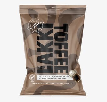 Bild av förpackning med lakrits och toffee-choklad