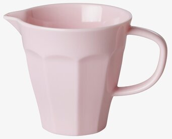 Mjölkkanna Melamin Rosa från Rice, rosa med räfflad yta