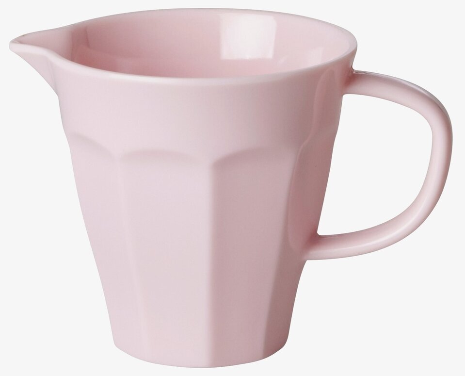 Mjölkkanna Melamin Rosa från Rice, rosa med räfflad yta