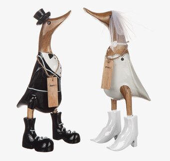 Anka Brudpar Herr & Fru från Different Design i trä