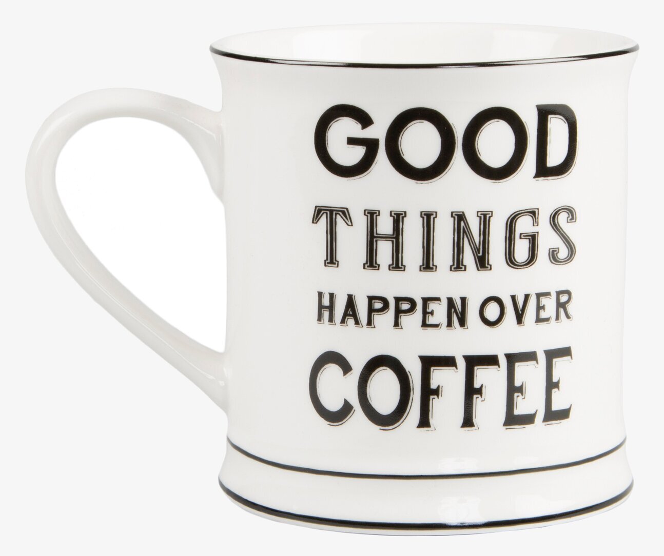 Mugg - Good Things Happen från Sass & Belle, vit porslin