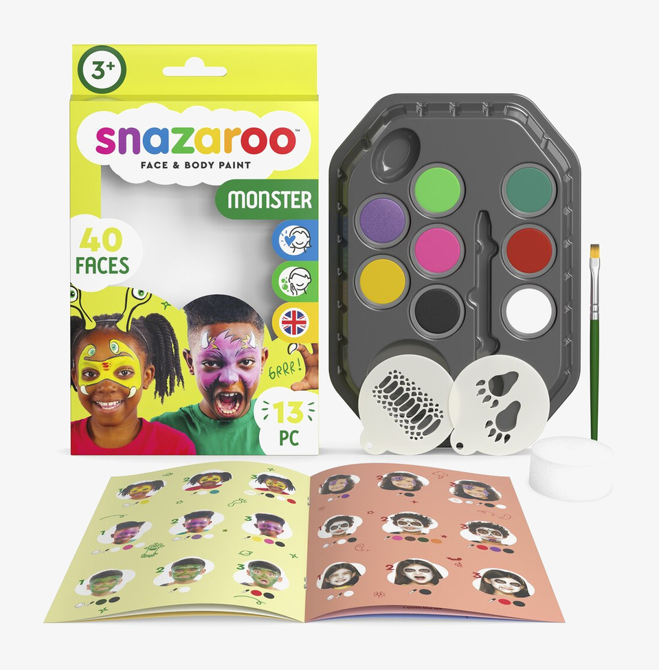 Ansiktsfärg Monster Face Paint Kit från Snazaroo för barn