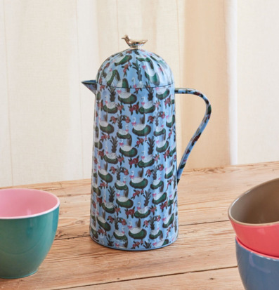 Termos Silver Bird Swan Lake Print från Rice på träbord