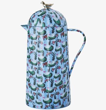 Termos Silver Bird Swan Lake Print från Rice med svanmönster