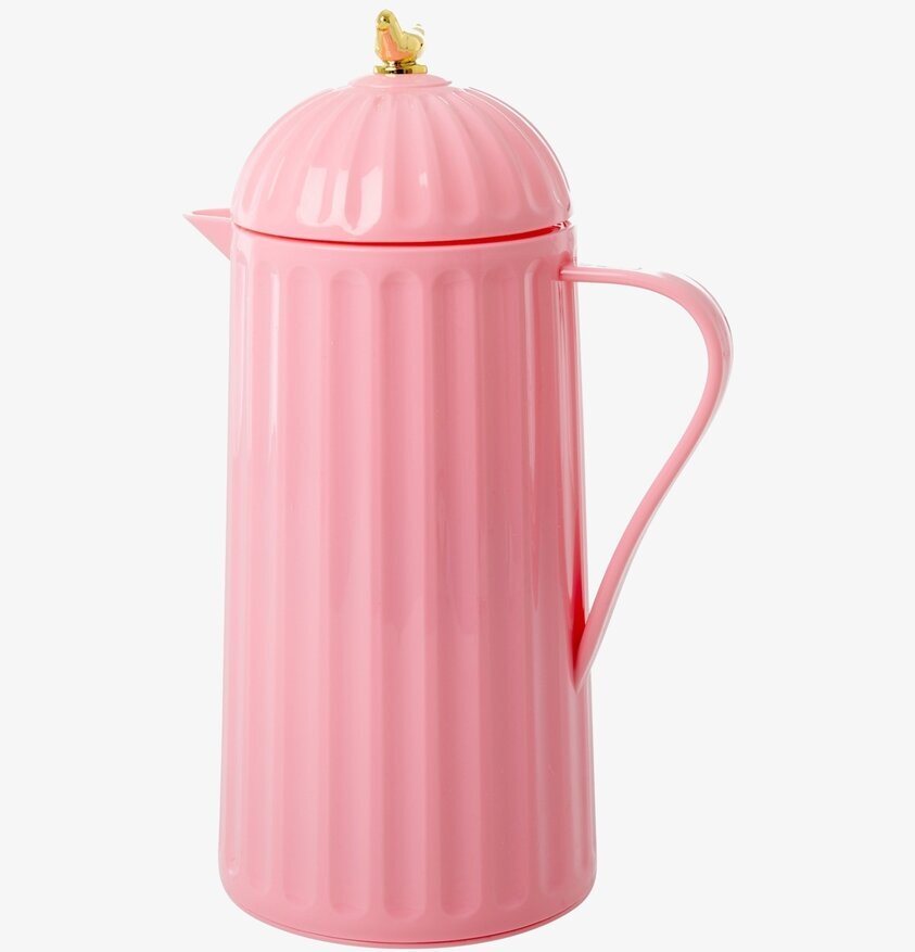 Termos Gold Bird Bubblegum Pink från Rice med fågelhandtag