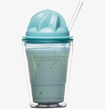 Sweet Milkshake Grön från Sagaform, transparent plastbägare