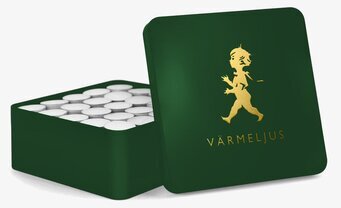 Plåtburk Värmeljus Grön/Guld Solstickan Förvaringslådor och korgar Boxar Förvaringsboxar Porslinsboxar Trälådor Smyckesboxar i porslin Förvaringsbrickor Murstensformar