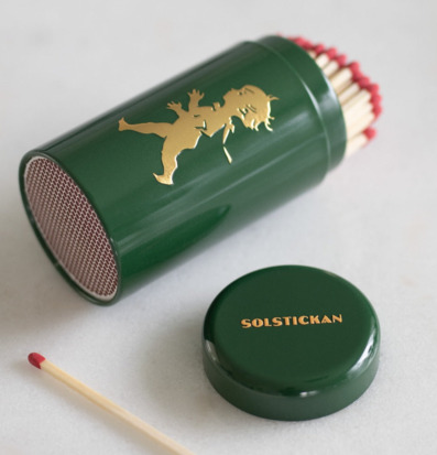 Tändsticksrör Grön/Guld Solstickan Tändstickor