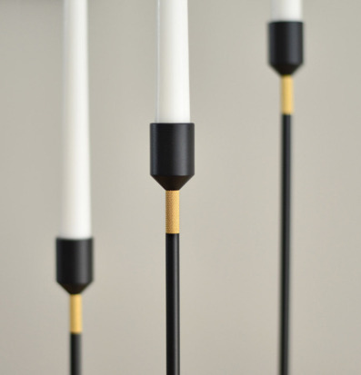 Ljusstake Three Stars Svart 19cm från Solstickan