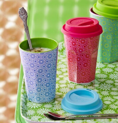 Bild av färgglada latte-muggar med Marrakesh-design