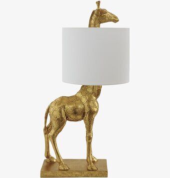 Bordslampa Giraff Silas från Bloomingville i guldfärgad metall