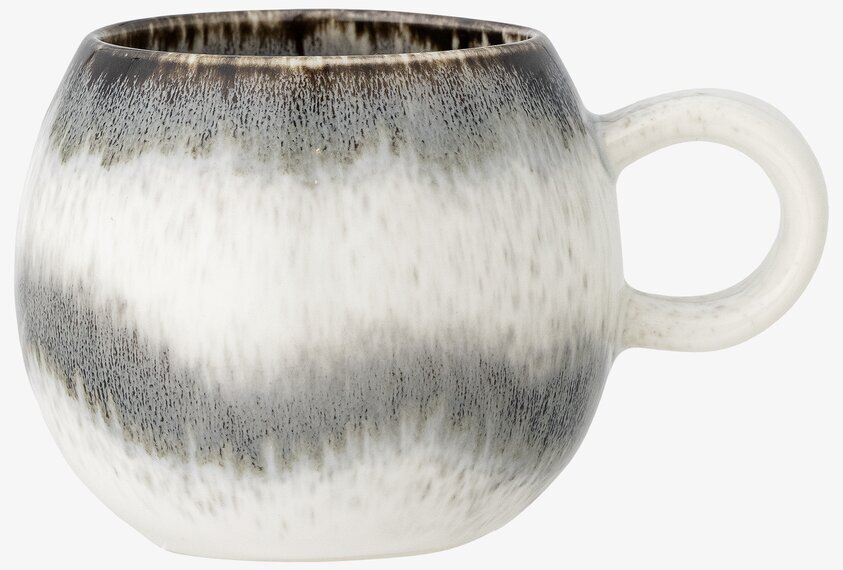 Bloomingville Mugg Stengods Grå med gradient och mönster
